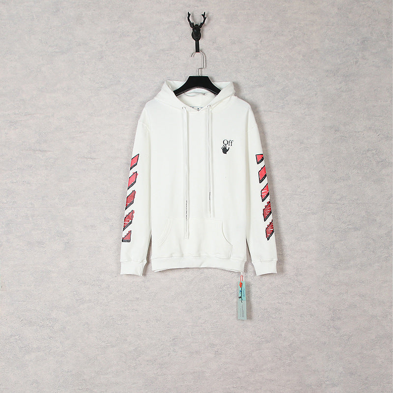 OW  hoodie gradual change arrow pattern hooded sweater men and women the same piece wholesale