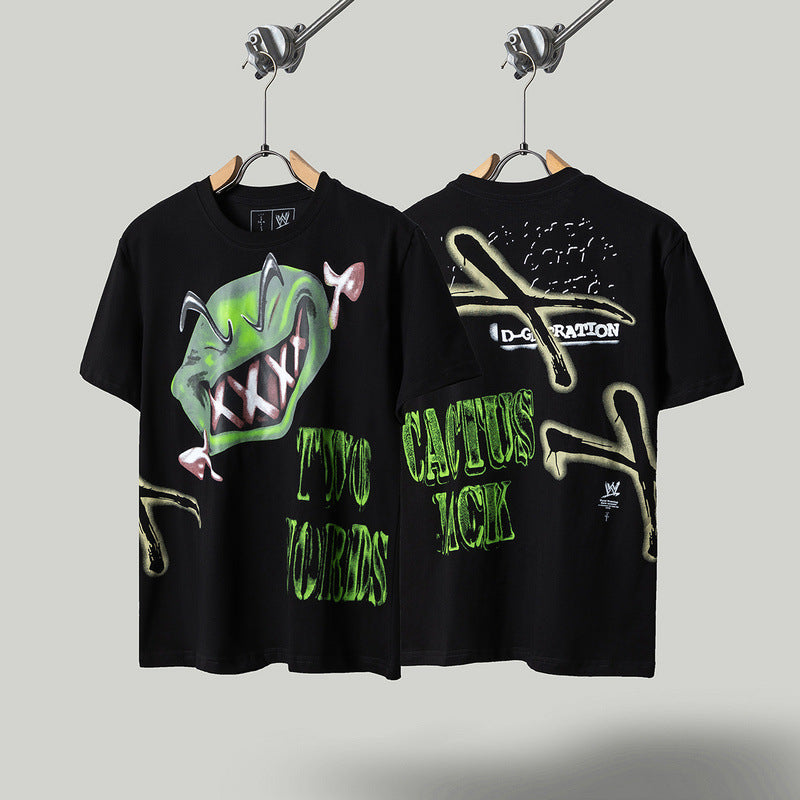 Travis Scott T-Shirt Travis Scott x WWE Short Sleeve T-Shirt Summer