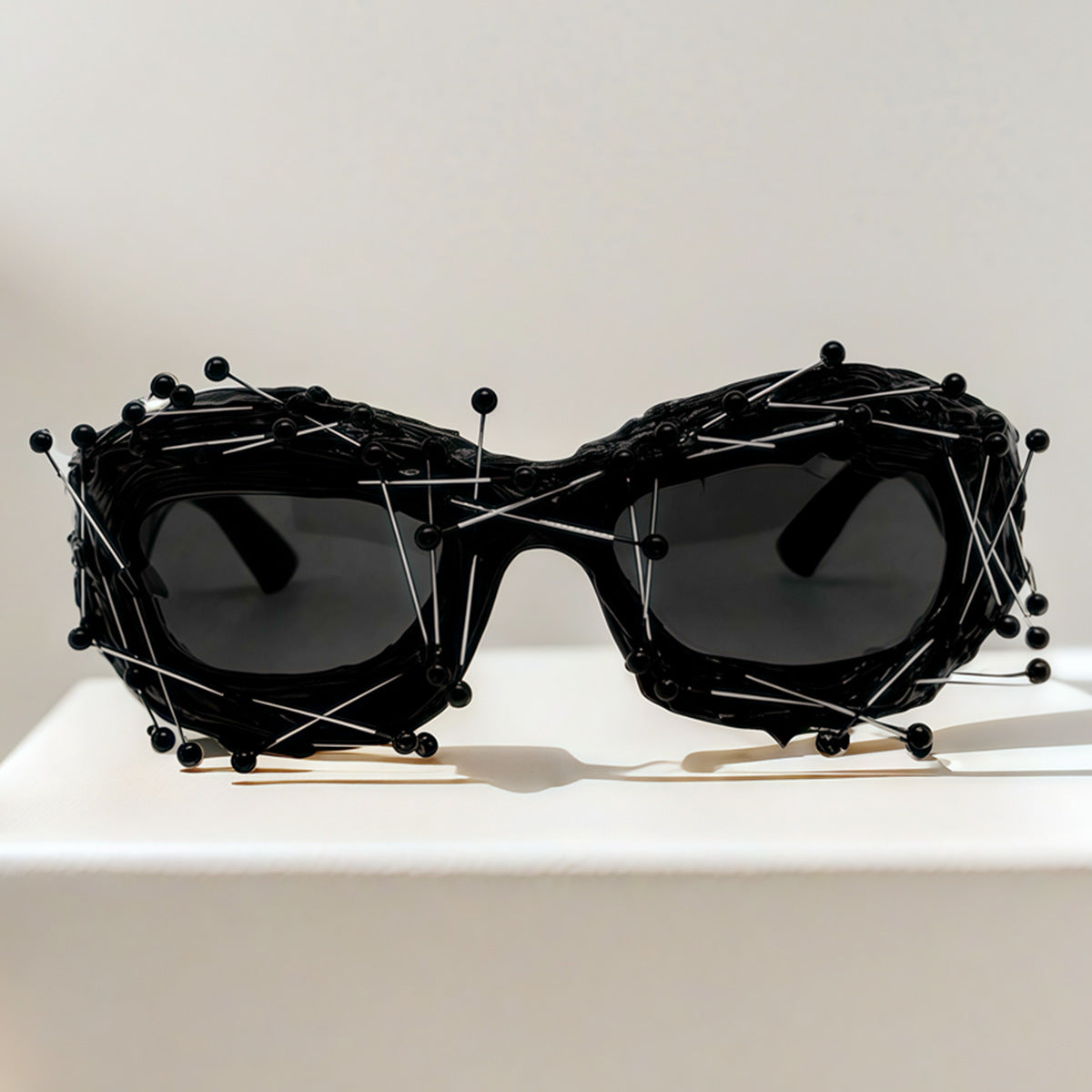 Trendy punk glasses stylish bead pins