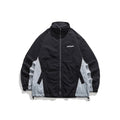 Unisex Jacket Retro Patchwork Contrast Color Stand-up Collar Sports Jacket Spring and Autumn Coat