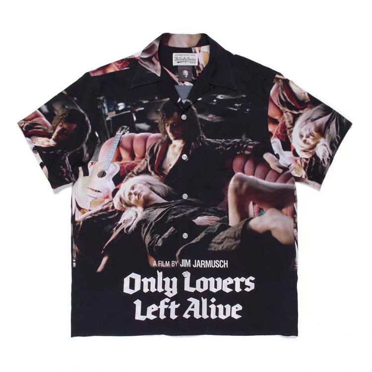 GUILTYPARTIES TIGER Shirts Only Love Forever Movie Joint Character Printed Hawaiian Short Sleeve Shirt Men