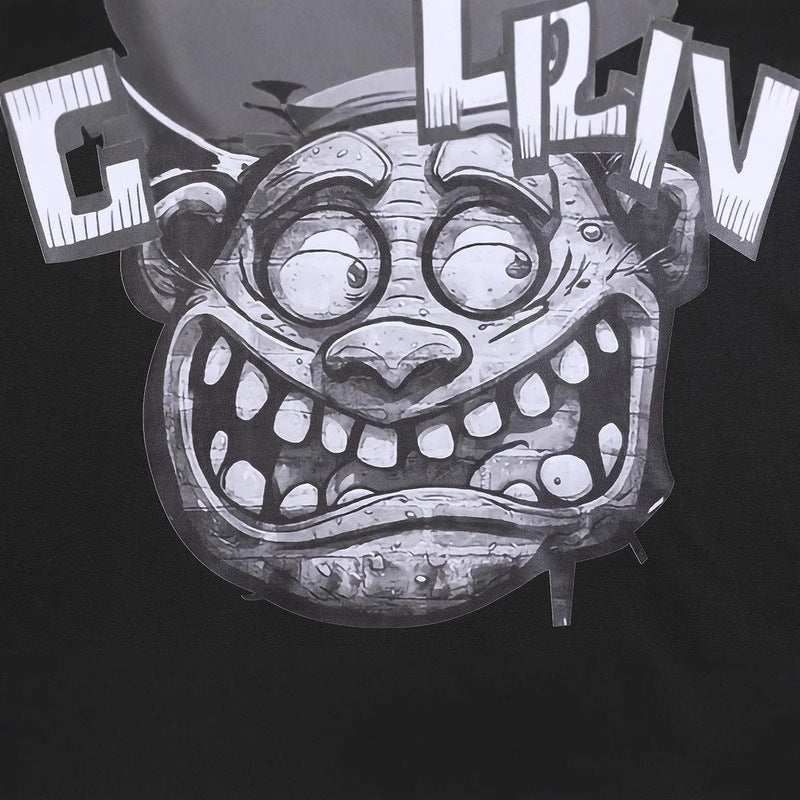 Mixed Emotion T-Shirt Crew Neck Loose Short Sleeve
