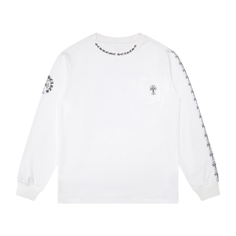 CHH  Heart Long Sleeve Shirt Unisex Fashion Loose Long Sleeve Shirt