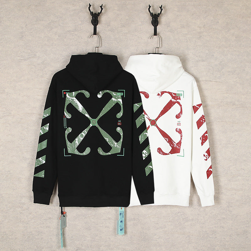 OW  hoodie Photography Pattern Arrow Sleeve Hood