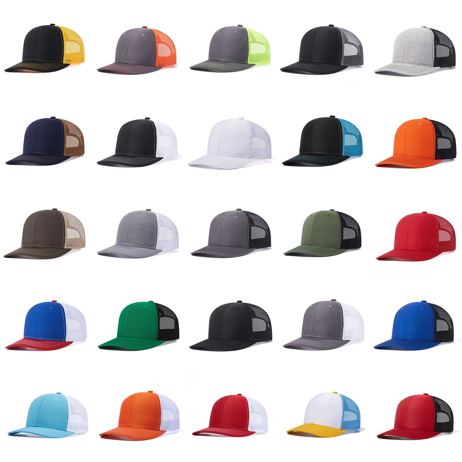 Trendy flat brimmed snapback hats summer mesh breathable