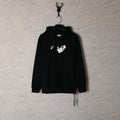 OW  hoodie three-dimensional arrow pattern pullover hoodie