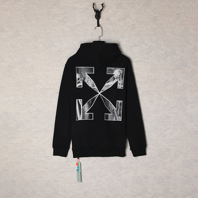 OW hoodie oil painting series arrow hooded