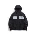 Unisex Jacket Fall Mechanical Style Shell Jacket Hooded Jacket Men and Women Baggy Coat