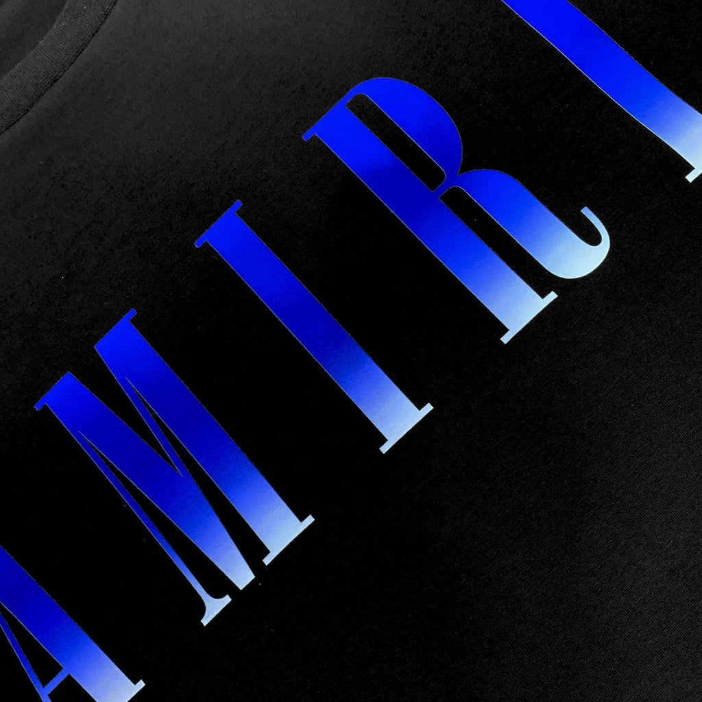 Amiri T Shirt Gradient Letter Flower Casual Hip Hop Short Sleeve T-shirt