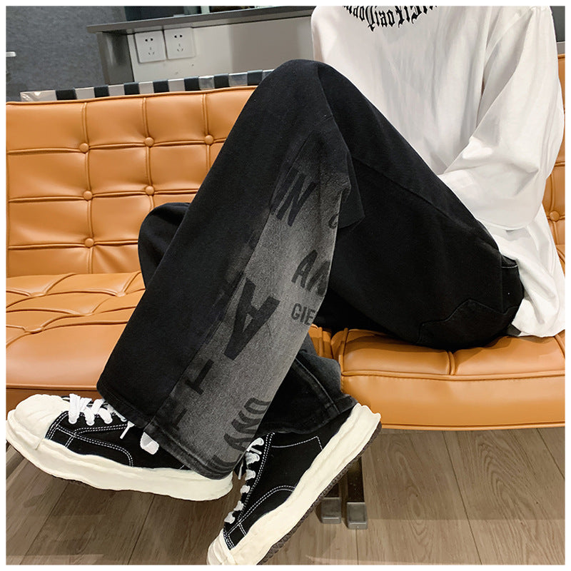 Men Jeans Vintage Jeans Vintage Baggy Straight Trousers