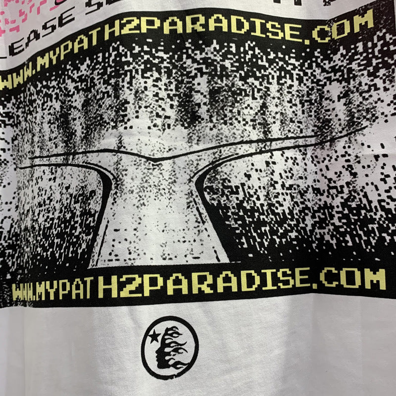 HS T Shirt Abstract Printing Casual Loose
