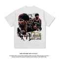 Nba T Shirt Printed Short-Sleeved T-shirt European and American High Street Fashion Brand Washed Old Men