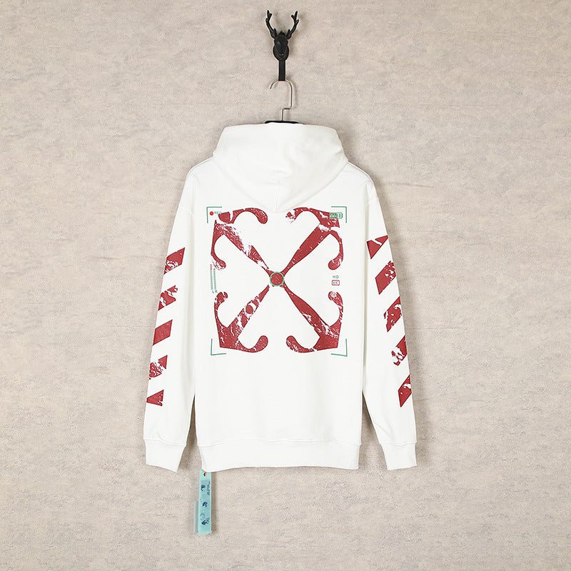 OW  hoodie Photography Pattern Arrow Sleeve Hood
