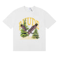 Rhude T Shirt Micro Eagle Letter Print Short Sleeve T-Shirt