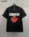 DSQ2 Maple Leaf Monogram Print Trendy Short Sleeves