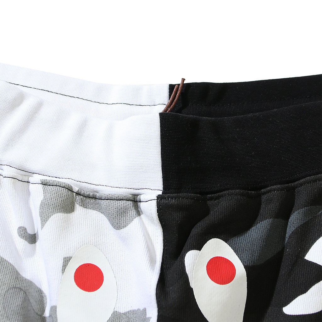Bathing ape Bape Shorts Yin Yang luminous shark five-point pants straight beach pants