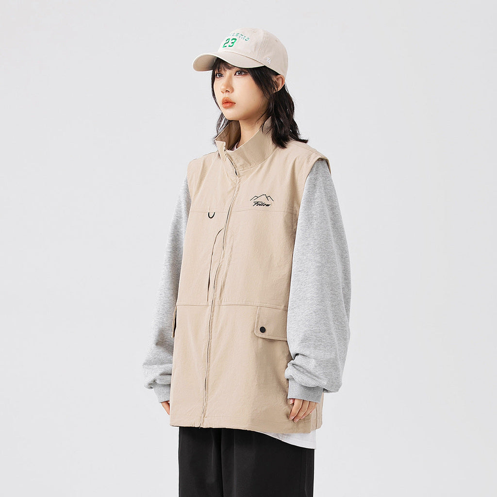 Unisex Jacket Vintage Loose Lapel Outdoor Jacket