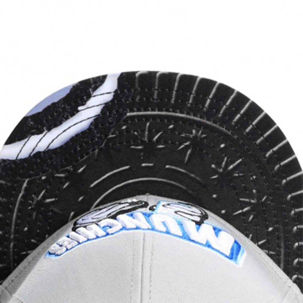 Trendy flat brimmed snapback hats munchies milk biscuits fall and winter sun protection and windproof