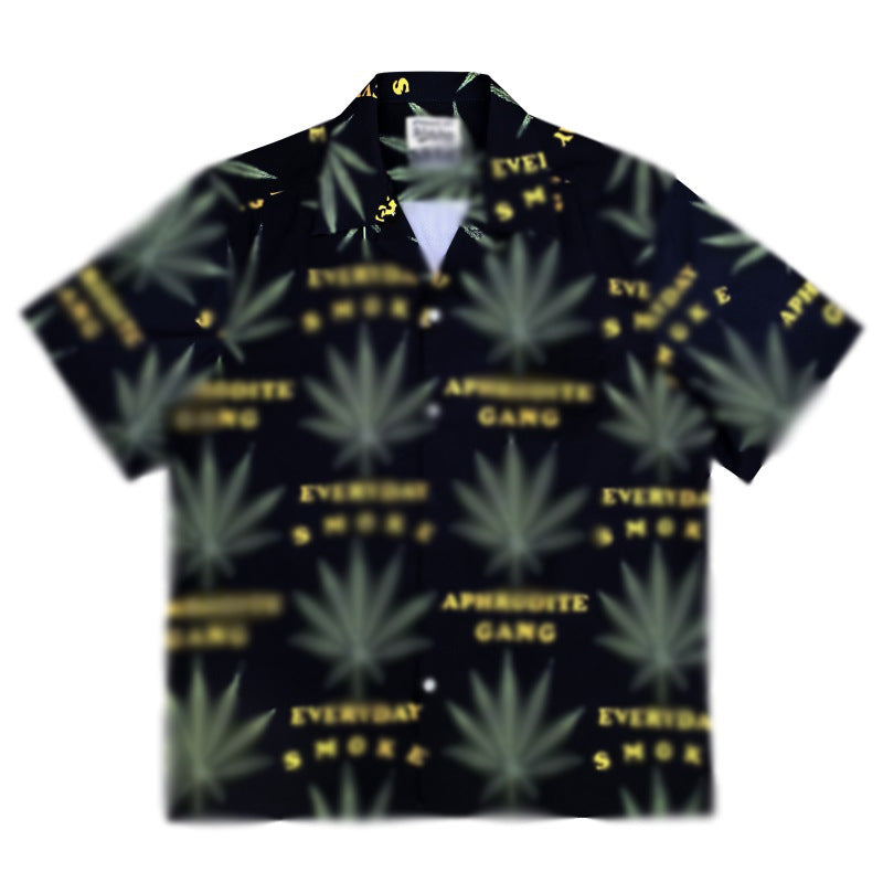 GUILTYPARTIES TIGER Shirts/Cashew flower, heaven Beijing rap Hawaiian short-sleeved shirt