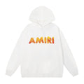 Amiri Hoodie AMI Flame Letter Print Pullover Hooded Sweater Men and Women