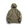 Unisex Jacket Shell Jacket Casual Hooded Coat Loose Windproof Jacket