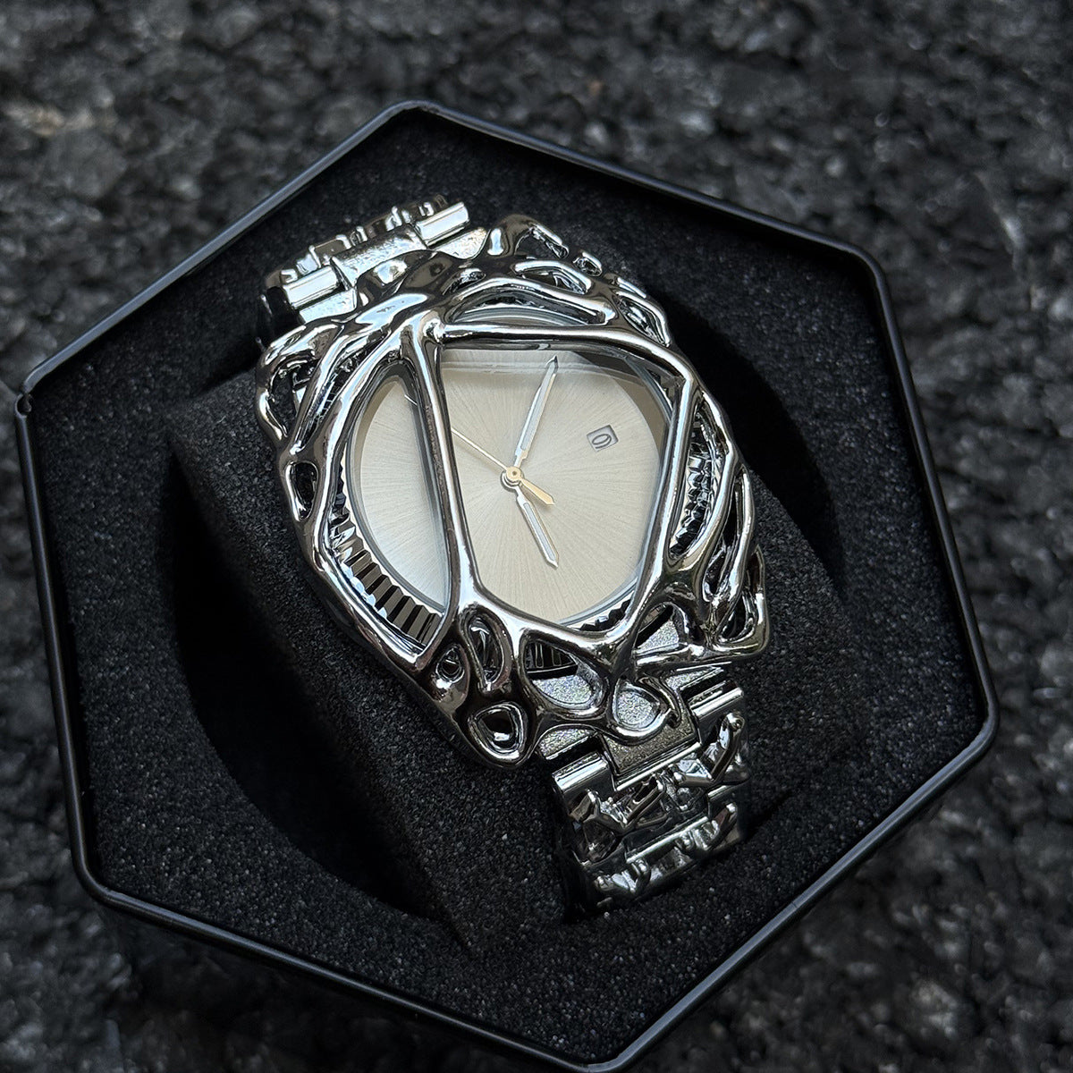 Men's watches y2k profiled spider web alabaster men's and women's hip hop waterproof