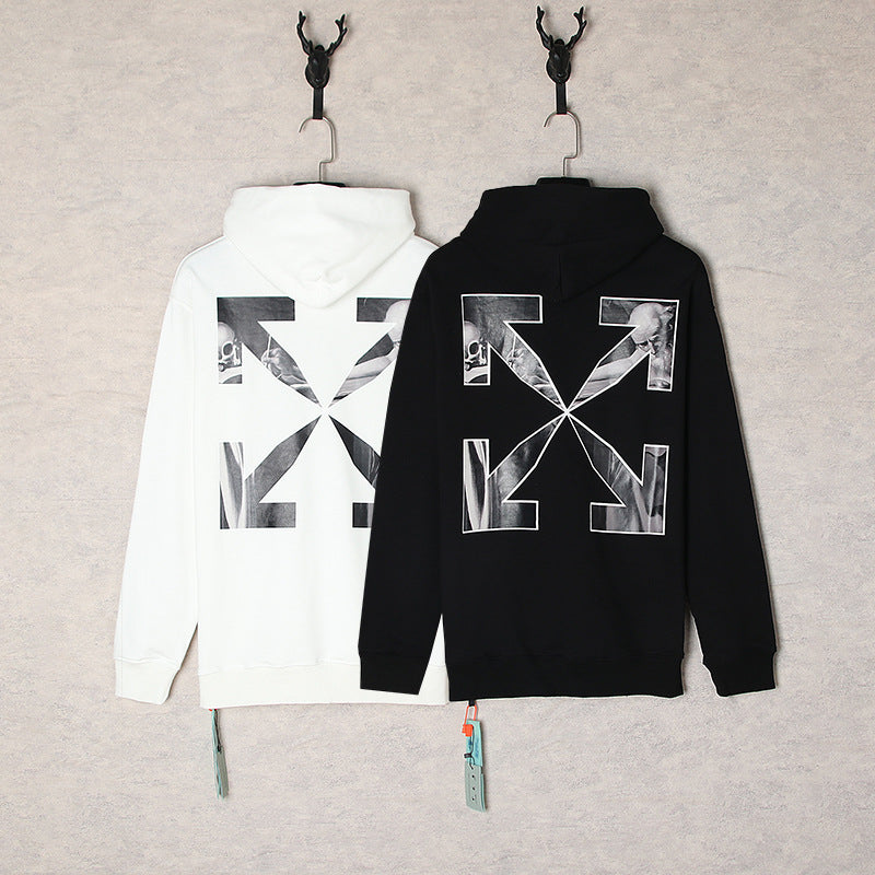 OW hoodie oil painting series arrow hooded