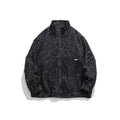 Unisex Jacket Spring and Autumn Vintage Stand Collar Top Jacket Baggy Coat