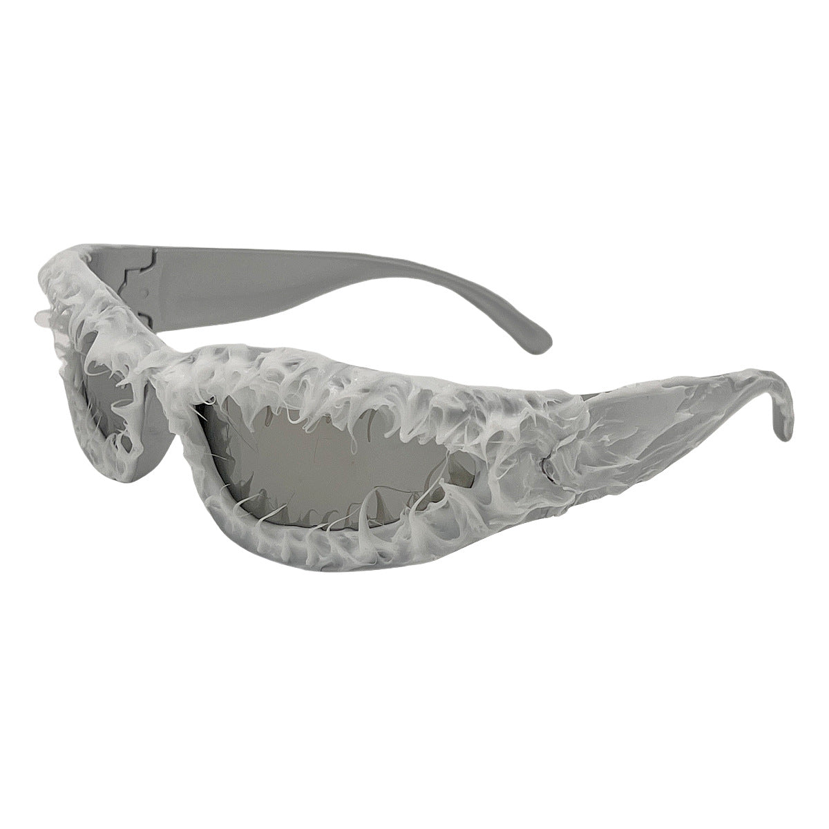 Trendy punk glasses dark style