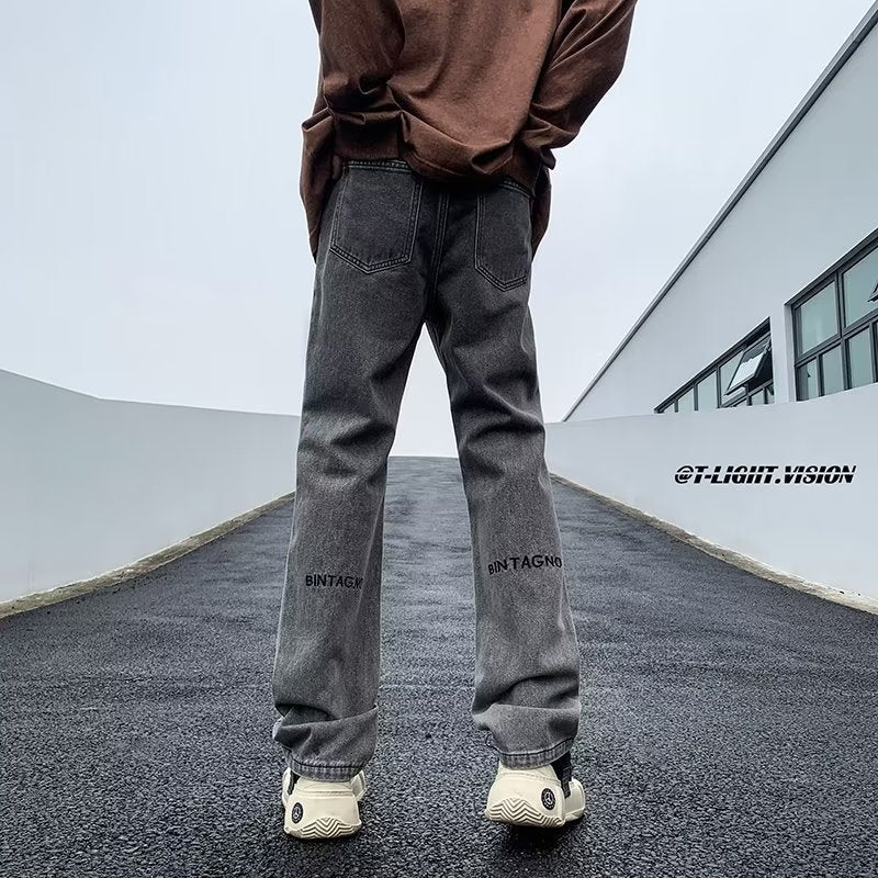 Men Jeans Skinny Jeans Men Spring Slim-Fitting Straight-Leg Pants