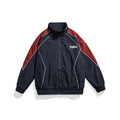 Unisex Jacket Vintage Sports Stand Collar Jacket Loose Spring and Autumn Coat