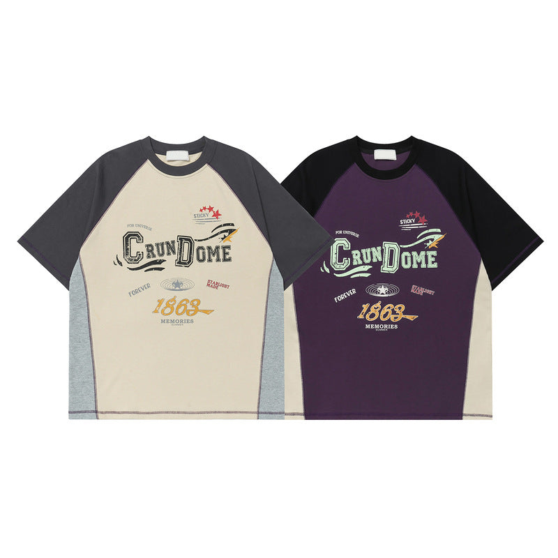 High-quality pure cotton T-shirt vintage couple