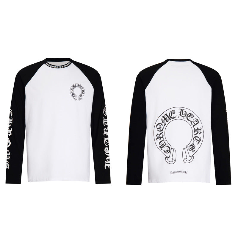 CHH  Heart Long Sleeve Shirt Unisex Fashion Loose Long Sleeve Shirt