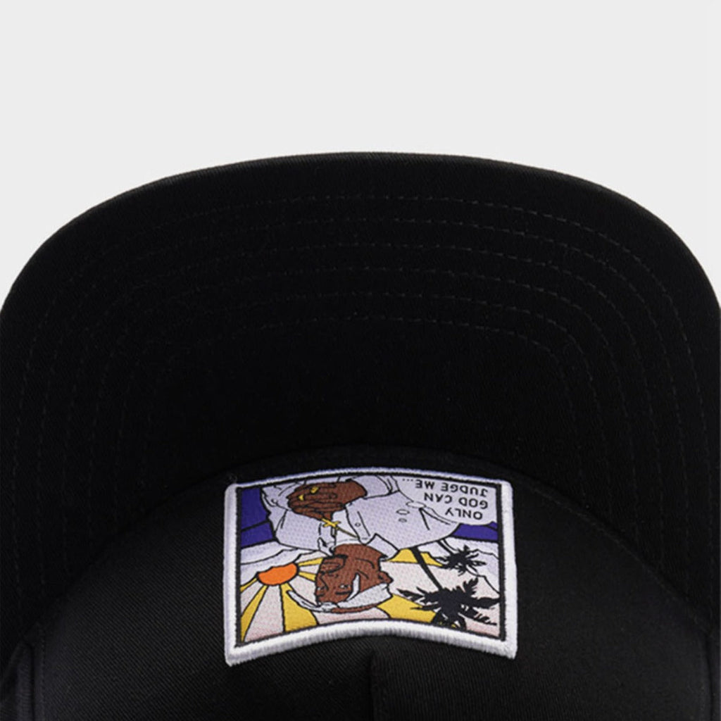 Trendy flat brimmed snapback hats hip hop character avatar