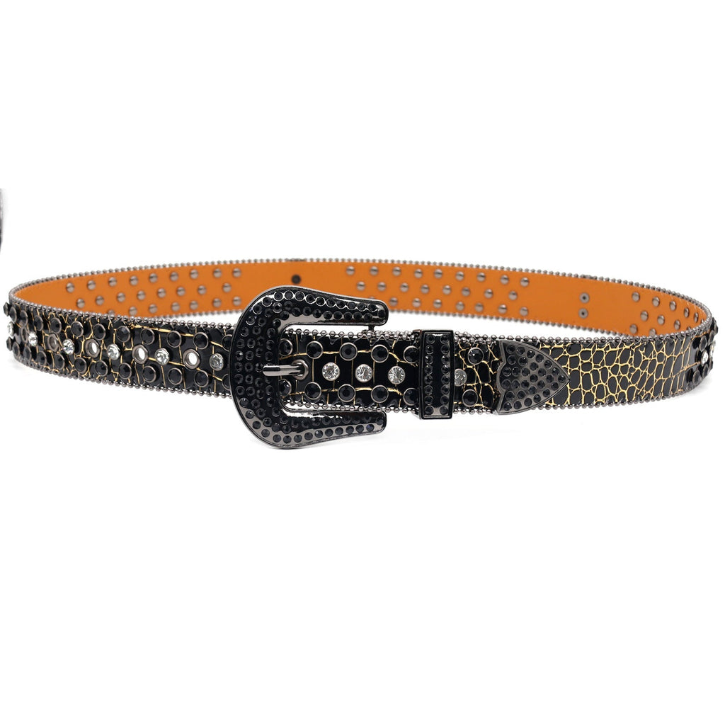 Hip-hop punk rhinestone belt cross accessories