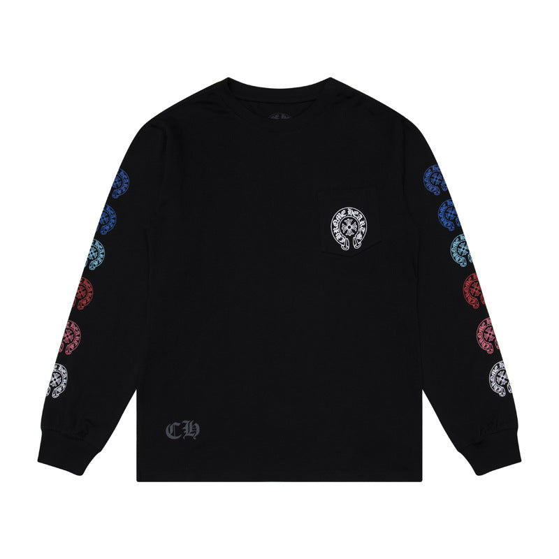CHH  Heart Long Sleeve Shirt Unisex Fashion Loose Long Sleeve Shirt