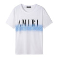 Amiri T Shirt Color Ink Splash Paint Lettered Casual Round Neck