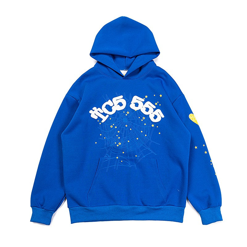 Sp5der Hoodie Spider Web Pattern