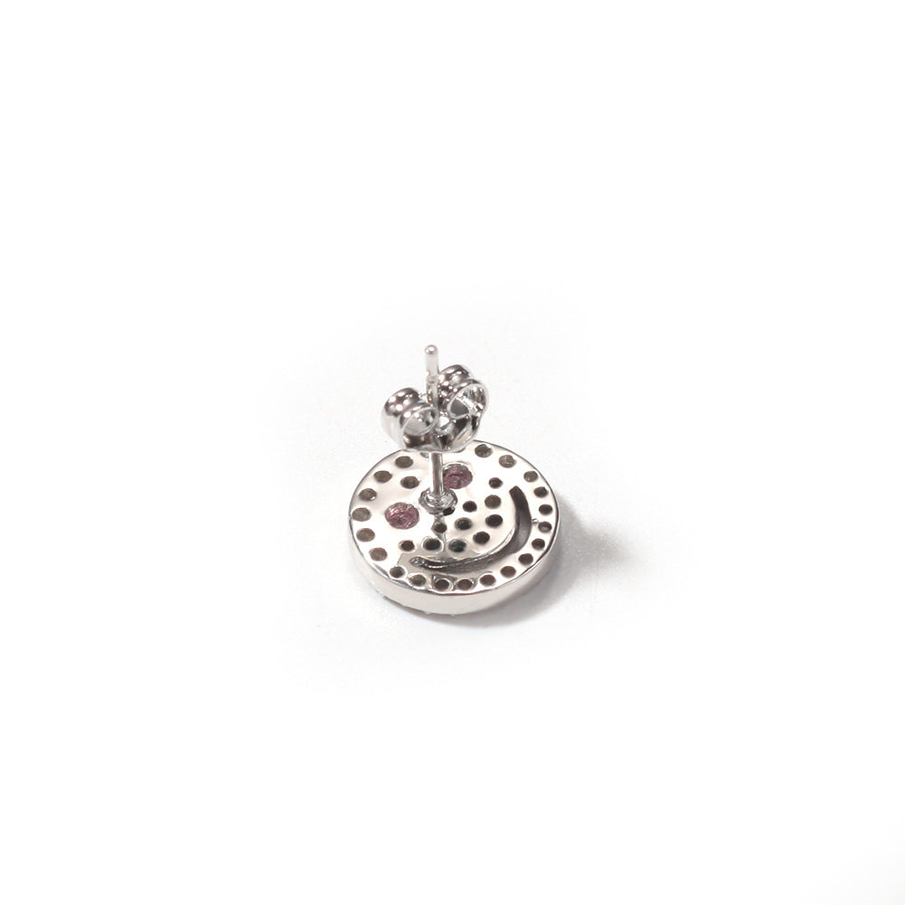 Earrings Rhinestone ¡®Smile¡¯ Earrings 925 Silver Earrings St. Valentine's Spectrum