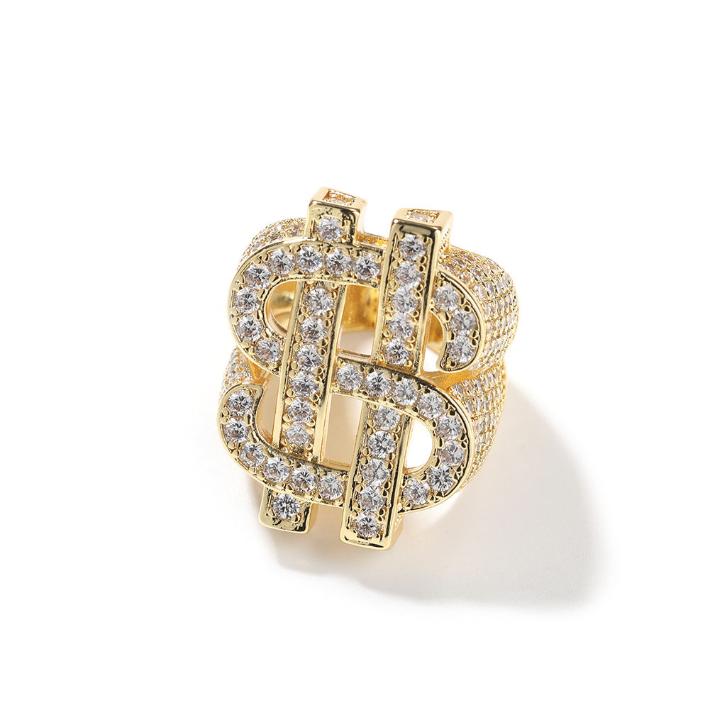 Rings Hip Hop Hip Hop Rings Full of Zircon Spectrum