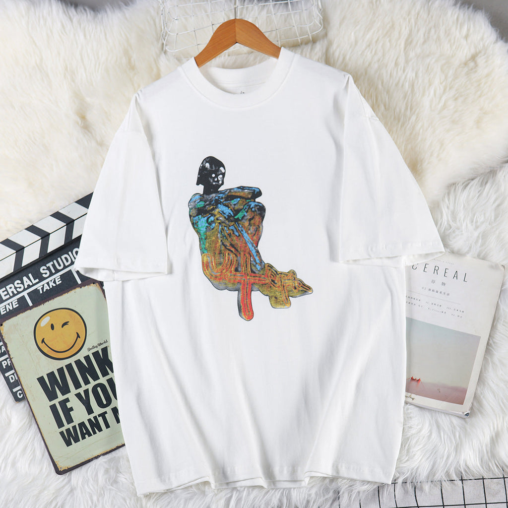 Travis Scott T-Shirt TRAVIS SCOTT CACTUS JACK Loose Crew Neck Short Sleeve