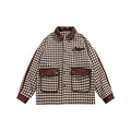 Unisex Jacket Men's and Women's Plaid Jacket Baggy Coat