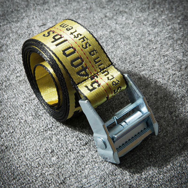 OW  Belts Canvas Belts Hip Hop Embroidery