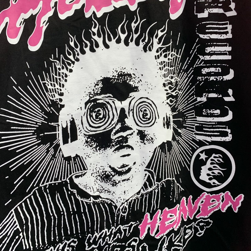 HS T Shirt Technology Touching Image Printing Casual Loose