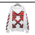 OW  hoodie red gradual change arrow pattern hooded