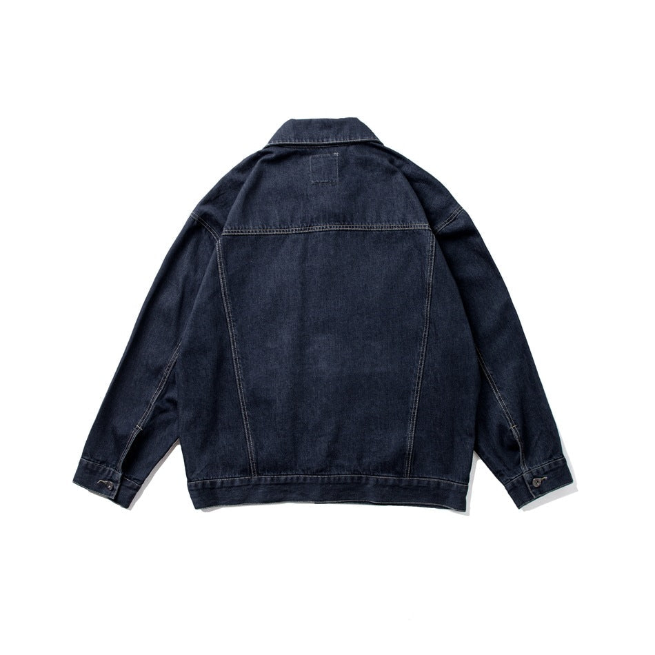 Unisex Jacket Vintage Denim Jacket Men's Business Shirt Jacket