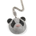 Jewelry ins Silver Diamond Panda Pendant Cartoon Fashion Animal Spectrum