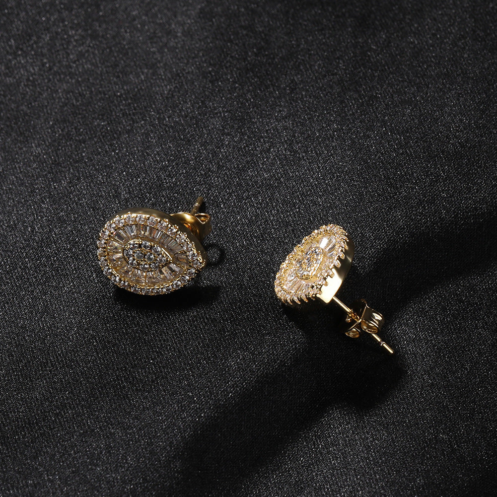Earrings Zircon Drop Shaped Stud Earrings Spectrum