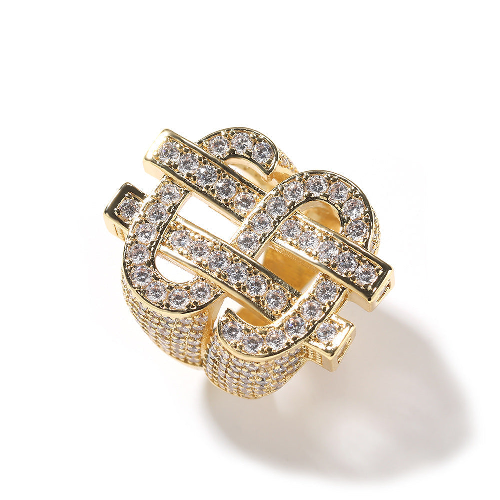 Rings Hip Hop Hip Hop Rings Full of Zircon Spectrum