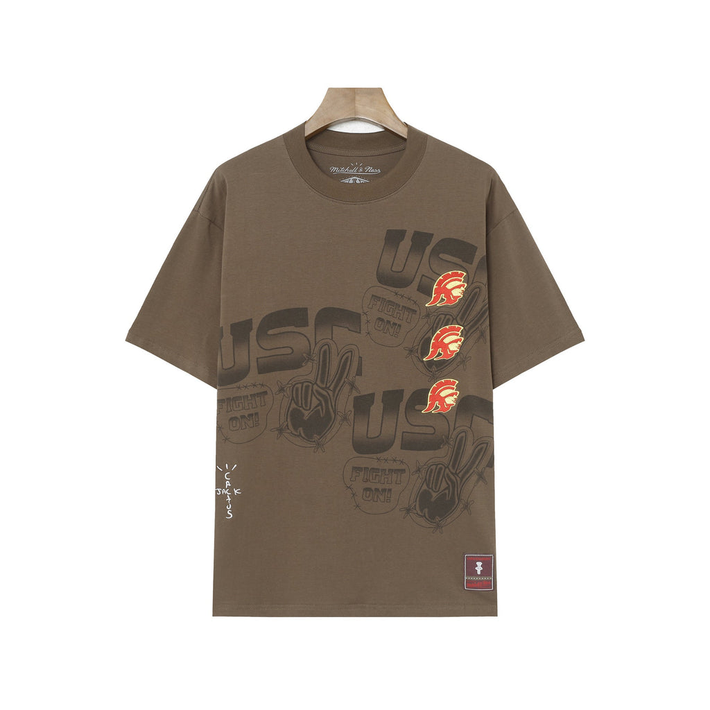 Travis Scott T-Shirt TRAVIS SCOTT CACTUS JACK Embroidery Crew Neck Short Sleeve